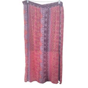 Faded Glory Purple & Pink Boho Maxi Skirt Y2K Fairy Vintage Plus Size 4X